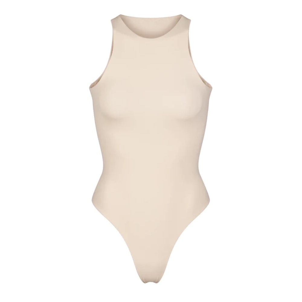 💛 SKIMS Fits Everybody High Neck Sand Bodysuit Size Small